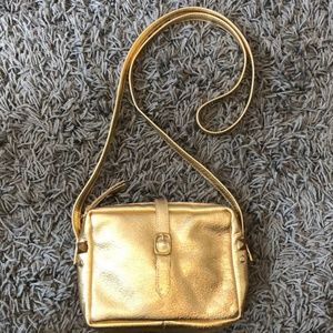 Clare V. Gold Mini Crossbody